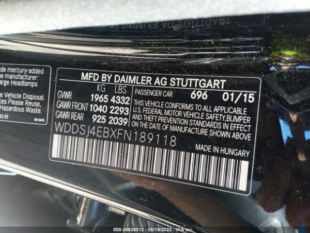WDDSJ4EBXFN189118 Mercedes-Benz Cla-class Cla 250