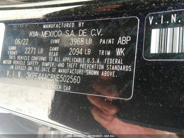 3KPF44AC8NE502560 KIA FORTE GT