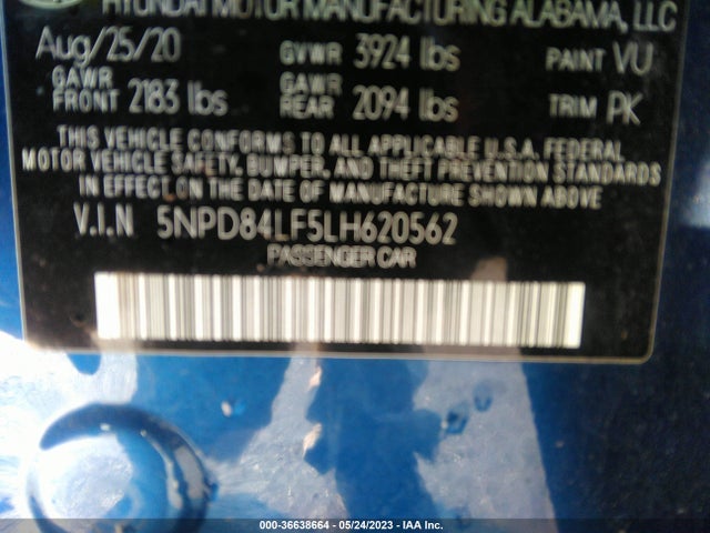Hyundai ELANTRA SEL 2020 5NPD84LF5LH620562 Image 9