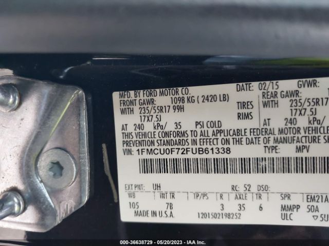 1FMCU0F72FUB61338 Ford ESCAPE S
