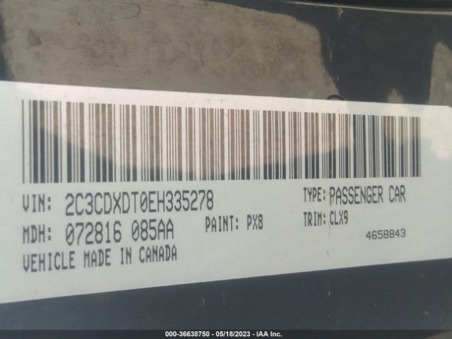 2C3CDXDT0EH335278 Dodge Charger Rt Plus