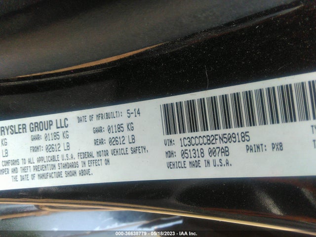 Chrysler 200 C 2015 1C3CCCCB2FN509185 Image 9