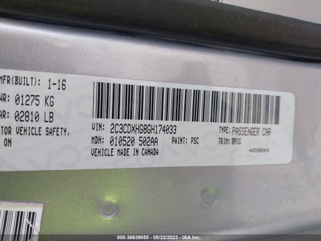 Dodge Charger Sxt 2016 2C3CDXHG8GH174033 Image 9