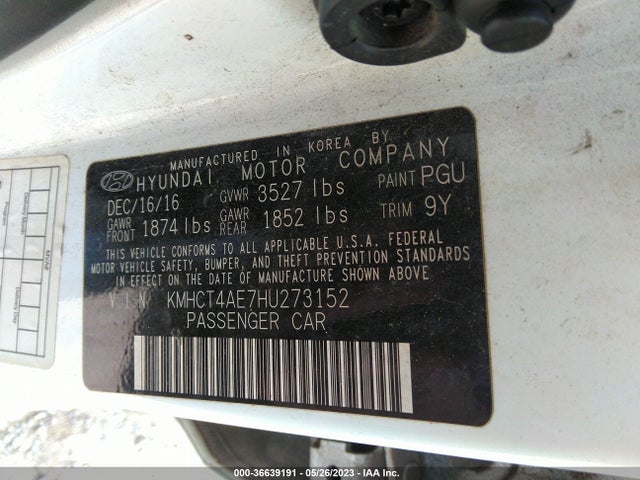 Hyundai ACCENT SE 2017 KMHCT4AE7HU273152 Image 9