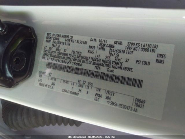 1FTEW1C86FKF15884 Ford F-150 Xlt/xl