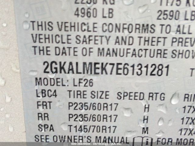 2GKALMEK7E6131281 GMC Terrain Sle
