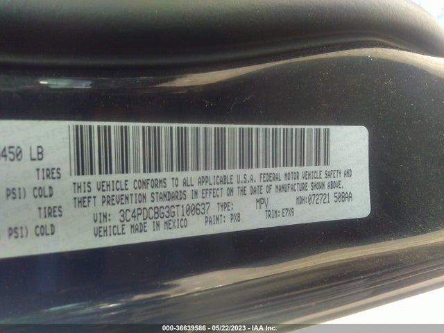 Dodge Journey Sxt 2016 3C4PDCBG3GT100637 Image 9