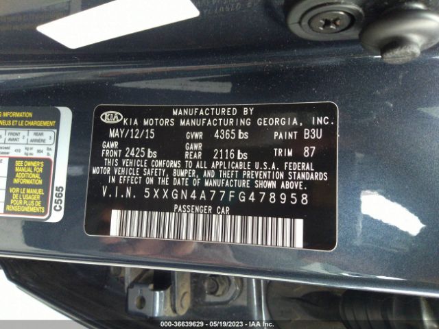 5XXGN4A77FG478958 KIA OPTIMA EX