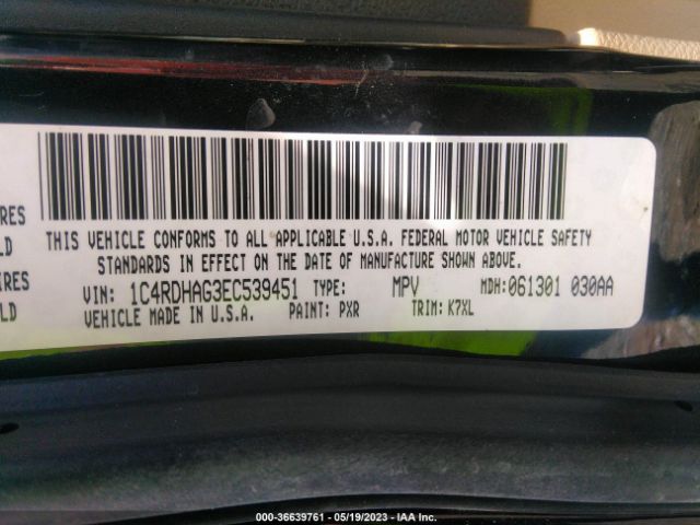 1C4RDHAG3EC539451 Dodge Durango Sxt