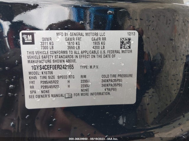 1GYS4CEF0ER242165 Cadillac Escalade Premium