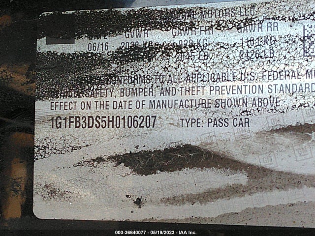 Chevrolet Camaro 1lt 2017 1G1FB3DS5H0106207 Image 9