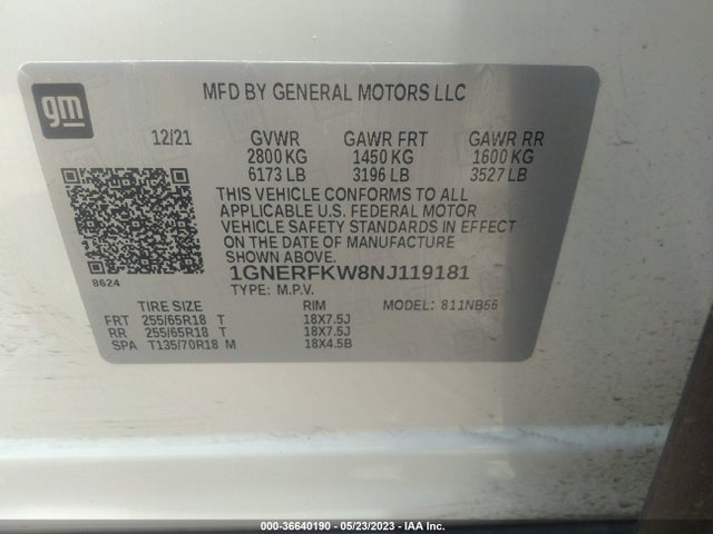 Chevrolet Traverse Ls 2022 1GNERFKW8NJ119181 Image 9