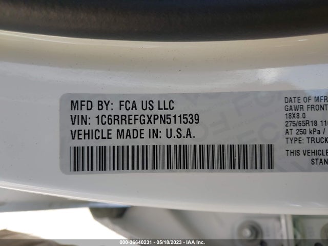RAM 1500 Big Horn 2023 1C6RREFGXPN511539 Image 9