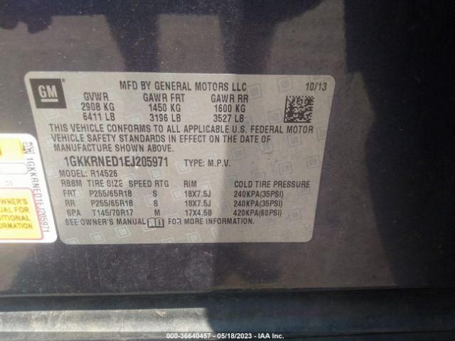 1GKKRNED1EJ205971 GMC ACADIA SLE