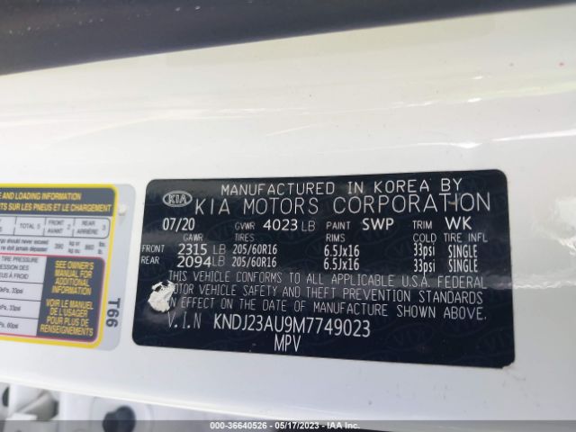 KNDJ23AU9M7749023 KIA SOUL S