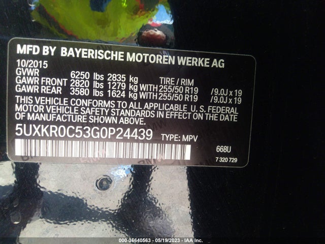 5UXKR0C53G0P24439 BMW X5 Xdrive35i