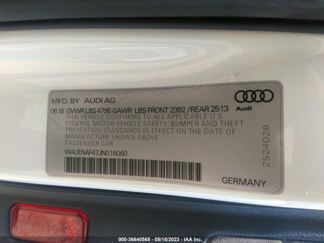 WAUENAF47JN016060 Audi A4 Premium Plus