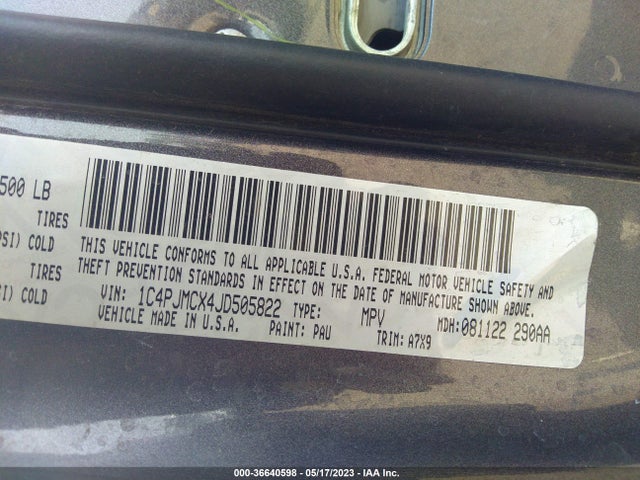 1C4PJMCX4JD505822 Jeep Cherokee Latitude
