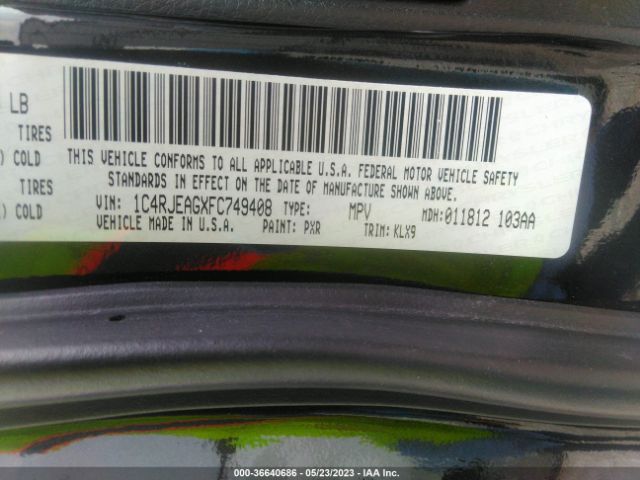 1C4RJEAGXFC749408 Jeep Grand Cherokee Altitude