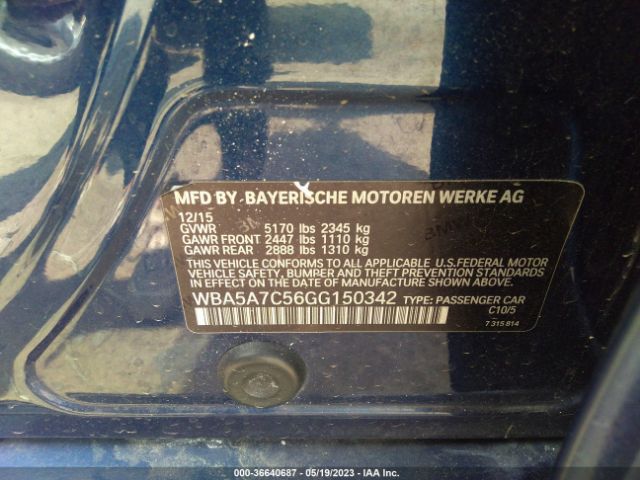 WBA5A7C56GG150342 BMW 5 Series 528i Xdrive