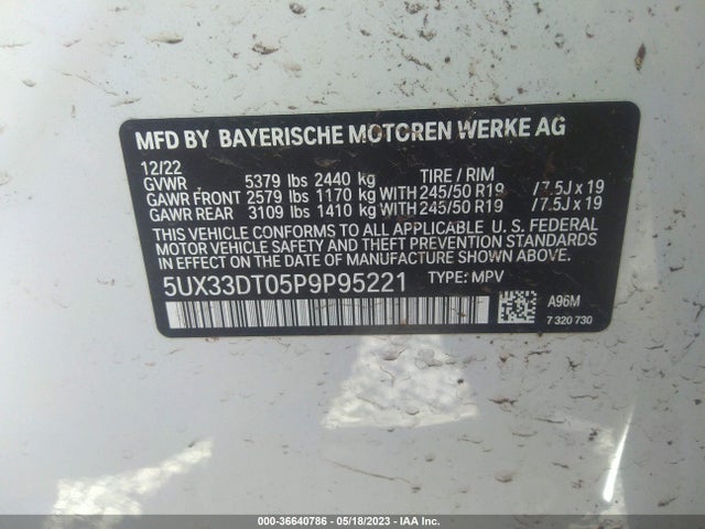 2023 BMW X4, VIN: 5UX33DT05P9P95221