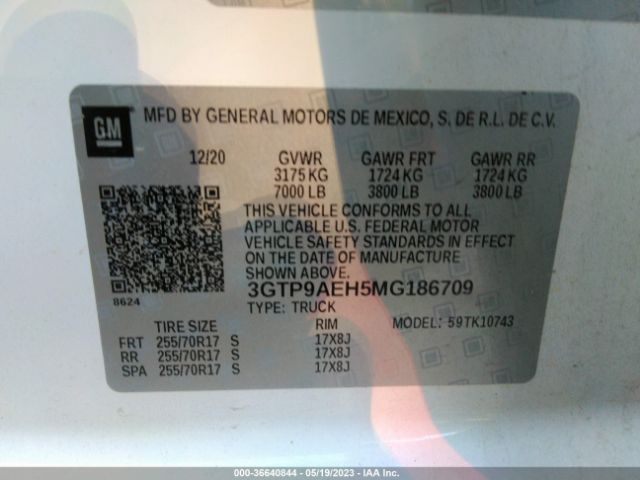 3GTP9AEH5MG186709 GMC SIERRA 1500