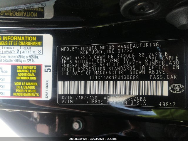 Toyota CAMRY LE 2023 4T1C11AK1PU130688 Image 10