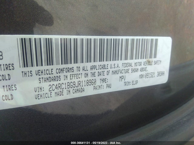 2C4RC1BG9JR118960 Chrysler Pacifica Touring L