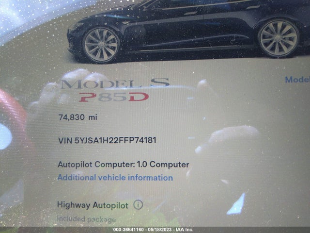5YJSA1H22FFP74181 Tesla Model S 85d/p85d/70d/90d/p90d