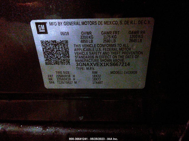 Chevrolet EQUINOX LT 2019 3GNAXVEX1KS667214 Image 10