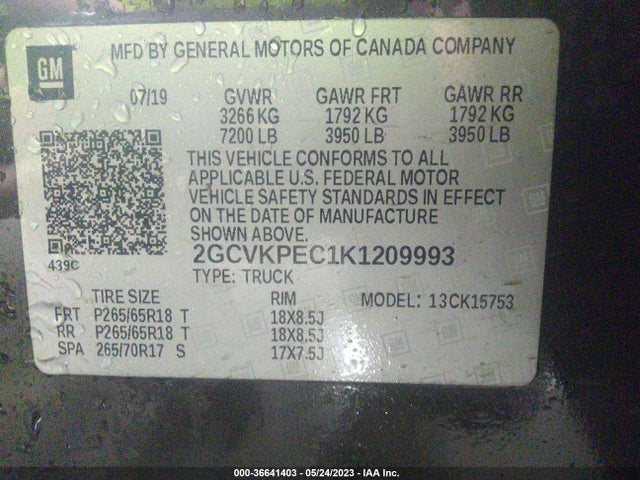 Chevrolet Silverado 1500 Ld Lt 2019 2GCVKPEC1K1209993 Image 10
