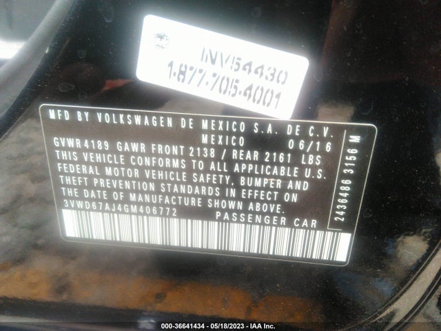 3VWD67AJ4GM406772 Volkswagen Jetta Sedan 1.4t Se