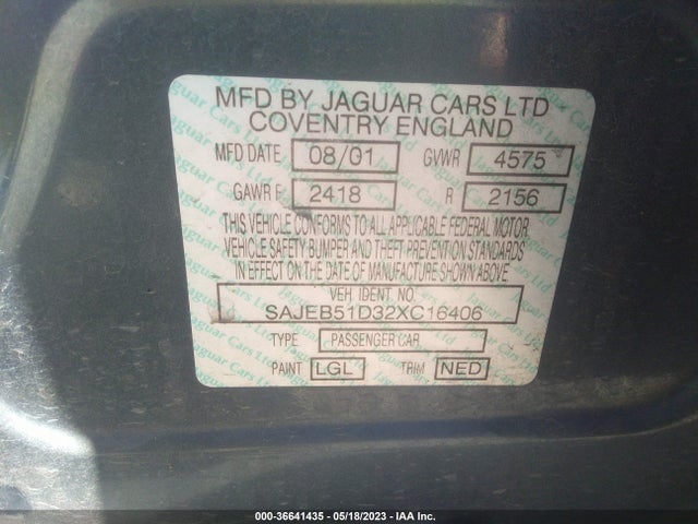 2002 JAGUAR X-TYPE SAJEB51D32XC16406 Photo 8