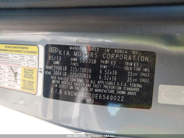 KNDMG4C70E6549022 KIA SEDONA LX