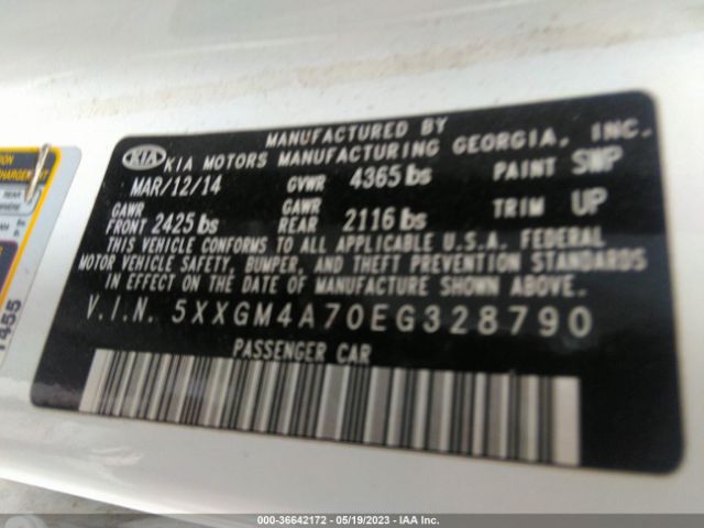 5XXGM4A70EG328790 KIA Optima Lx