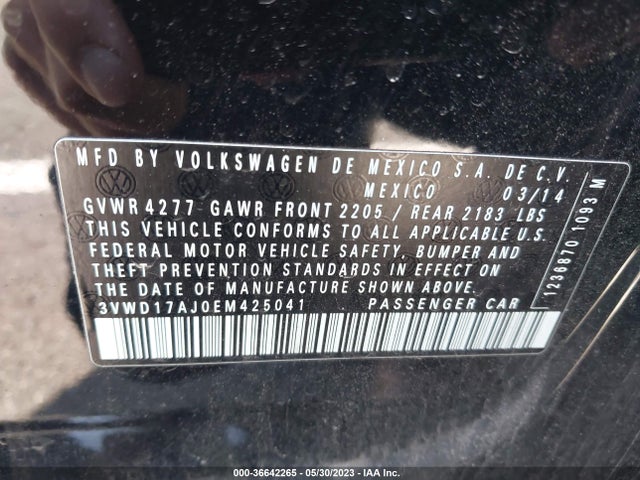 3VWD17AJ0EM425041 Volkswagen Jetta Sedan Se