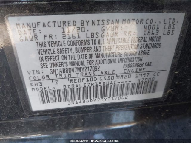 3N1AB8DV7MY217062 Nissan SENTRA SR