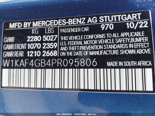 Mercedes-Benz C 300 2023 W1KAF4GB4PR095806 Image 9