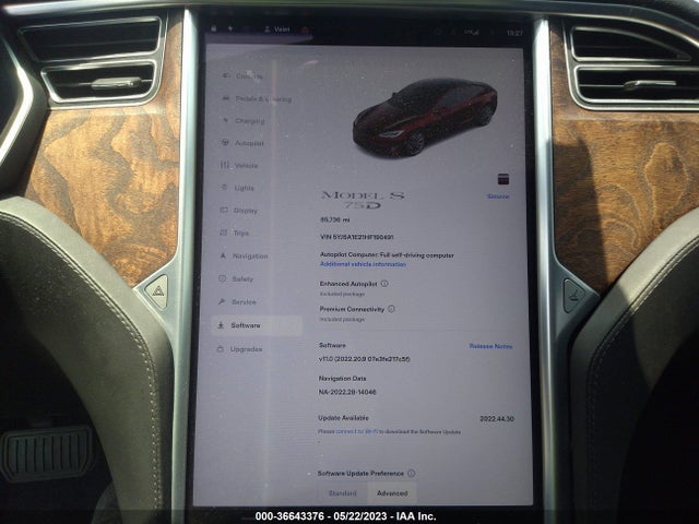 Tesla Model S 100d/90d/75d/60d/p100d 2017 5YJSA1E21HF190491 Image 3