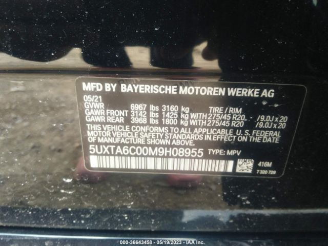 5UXTA6C00M9H08955 BMW X5 Xdrive45e