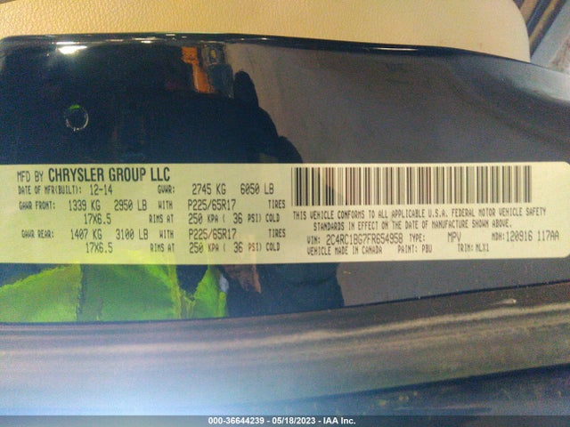 2C4RC1BG7FR654958 Chrysler Town & Country Touring