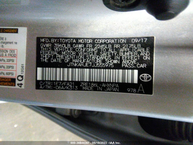 Toyota COROLLA IM 2018 JTNKARJE7JJ555975 Image 9