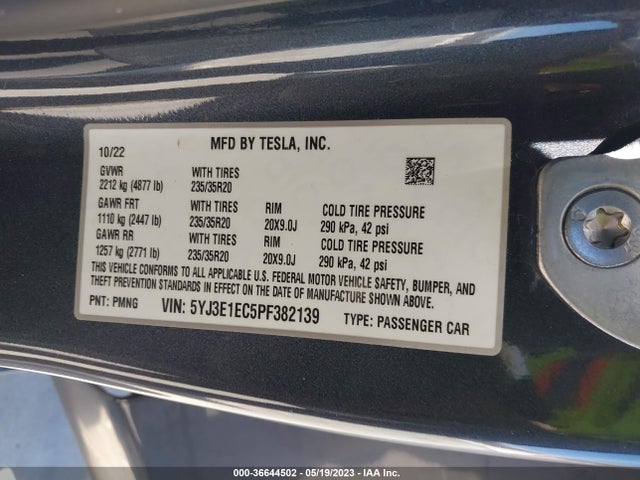 Tesla Model 3 Performance 2023 5YJ3E1EC5PF382139 Image 12