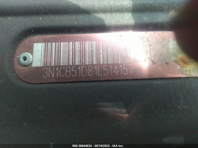 2001 NISSAN SENTRA GXE VIN: 3N1CB51D81L514157