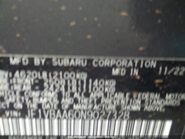 JF1VBAA60N9027328 Subaru WRX