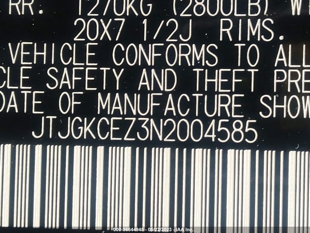 JTJGKCEZ3N2004585 Lexus Nx Nx 350h Premium