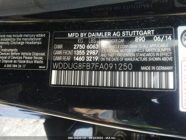 WDDUG8FB7FA091250 Mercedes-Benz S-class S 550
