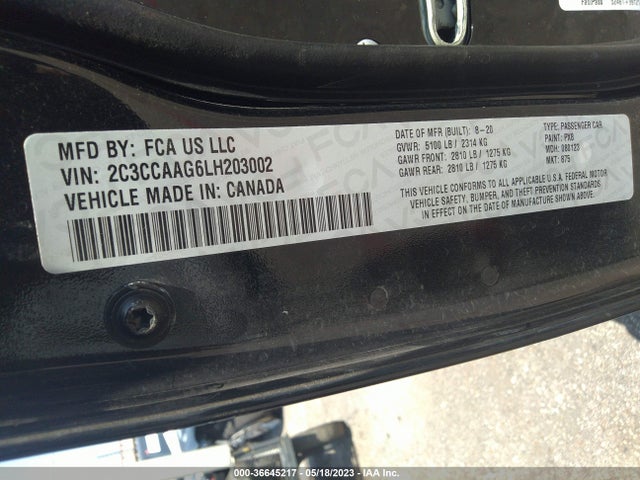 2C3CCAAG6LH203002 Chrysler 300 Touring