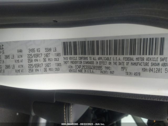 1C4PJMCS9GW303995 Jeep Cherokee Latitude