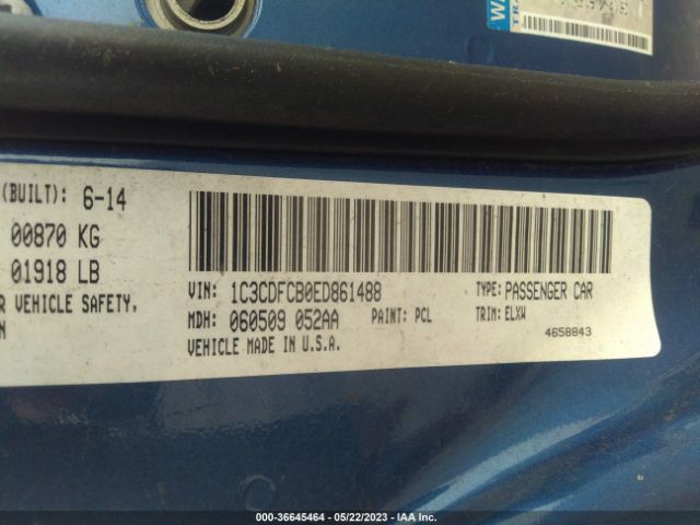 1C3CDFCB0ED861488 Dodge Dart Limited